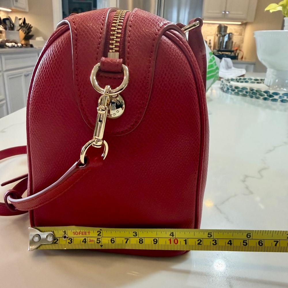 Coach Bright Red Leather Mini Bennett Satchel with Detachable Strap - Picture 8 of 8